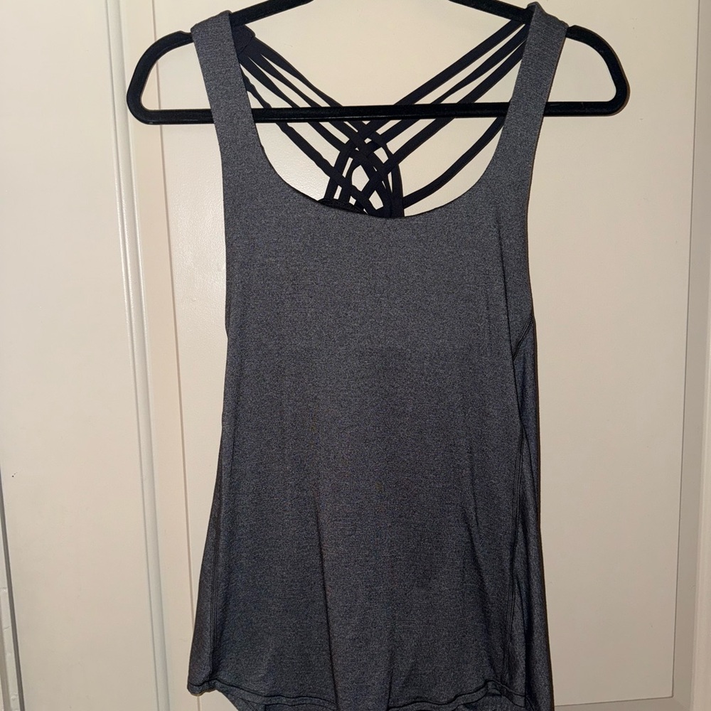 Lululemon Strappy Black Tank Top with built in bra
